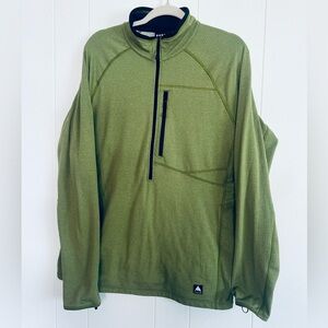 Burton Stockrun  Grid 2 Zip Pull-Over Fleece Lined Warm-Up